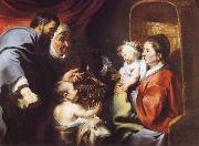 Jacob Jordaens The Virgin and Child with Saints Zacharias,Elizabeth and John the Baptist Spain oil painting reproduction